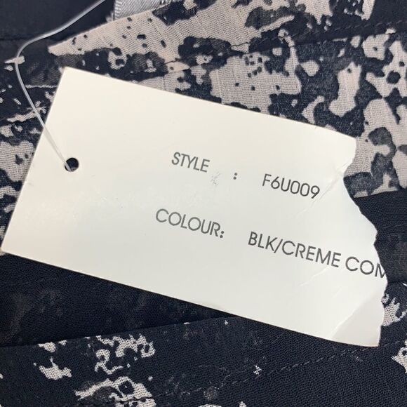 Fred David Black & Cream Sleeveless Date Night Cocktail Party Dress [Med] New - Picture 10 of 10